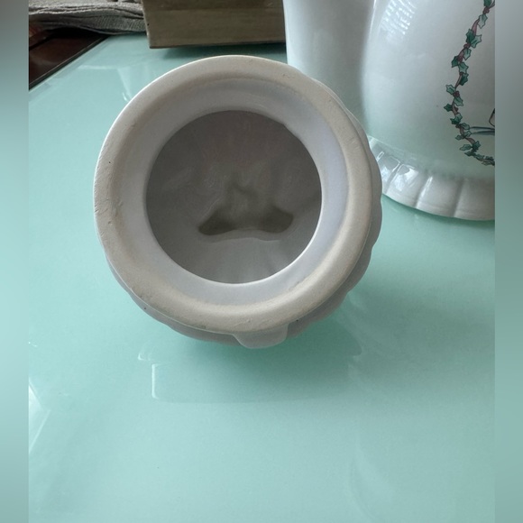 {Enesco Precious Moments} Christmas Happy Holly Days Stoneware Teapot Set 1994 - Picture 13 of 15